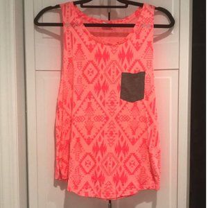 PINK AZTEC TANK TOP